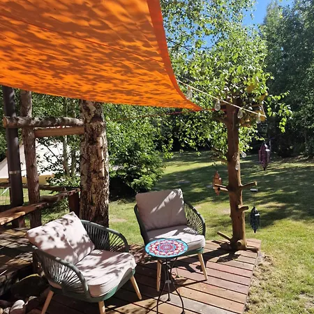 Glamping Lesny Duch Luxury tent Stola